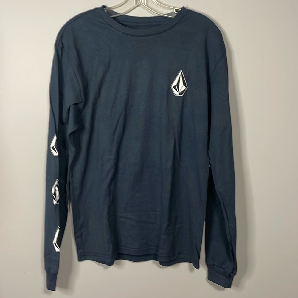 Volcom Iconic Stone Blue Youth Tshirt Size Large NEW